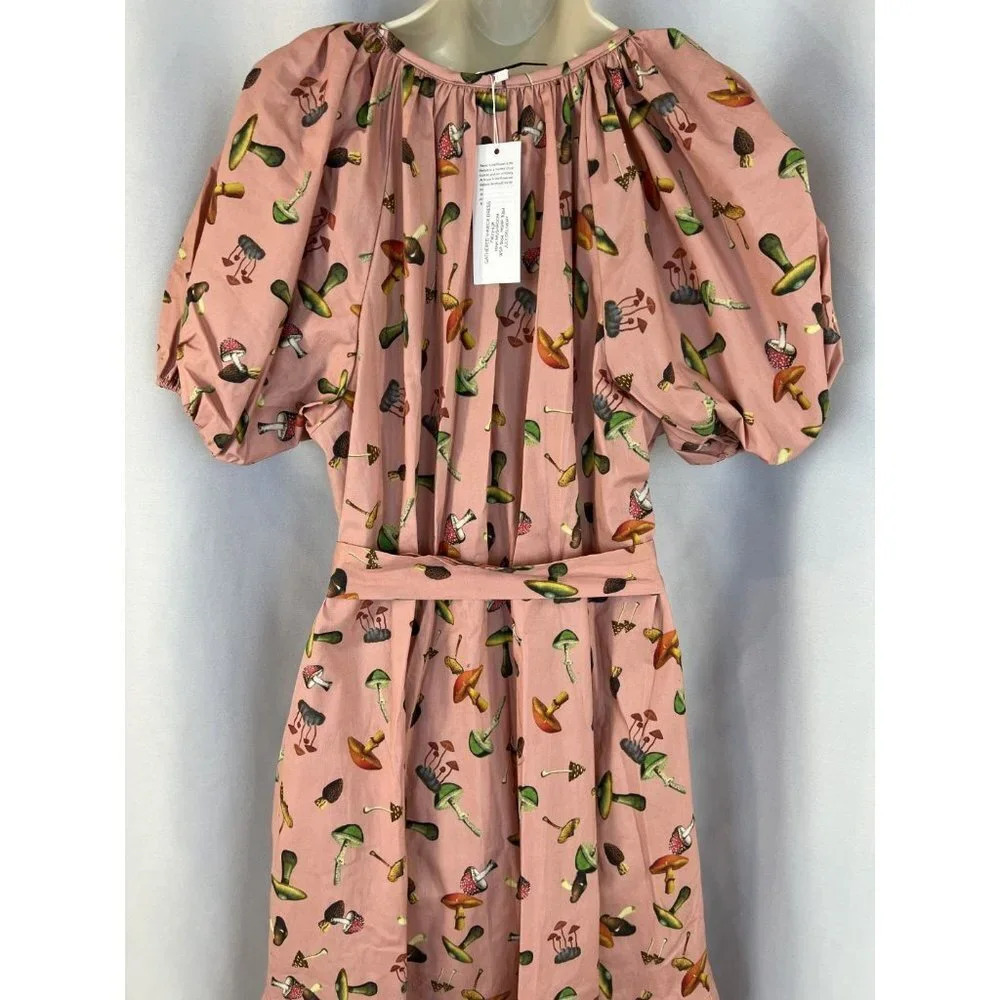 Nwt Never A Wallflower Pink Mushroom Midi Dress $354 — image 7 of 8
